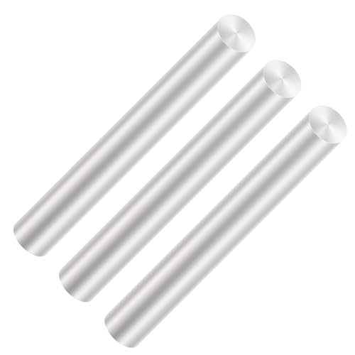 LAVMHAB 6063 Aluminium Rundstab 12mm x 100mm, solide runde Schäfte Aluminium Stäbe Rundstab für DIY Bastelmodelle (3 Stück)