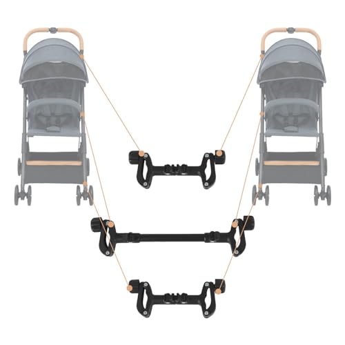 Kinderwagen-Verbindungsstücke, Universalstecker für Kinderwagenstecker, 3X Kinderwagenstecker für verschiedene Entfernungen, Schwarz