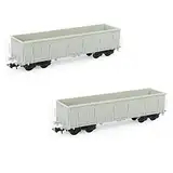 Evemodel 2 Set Spur H0 1:87 Hochbordwagen Modell Eisenbahn Güterwagen Waggon Unbemahlte Klebstoff Blank unlackiert unmontiert