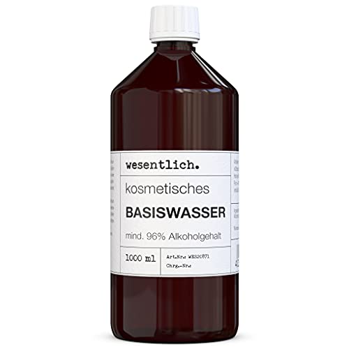 Kosmetisches Basiswasser 1000ml, 96% Alkohol von wesentlich.