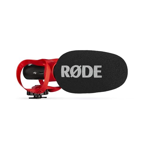 RØDE VideoMic GO II Ultra-kompaktes On-Camera Richtrohrmikrofon mit 3,5-mm- und USB-Ausgängen für Filmproduktion, Content-Erstellung, Podcasting und Videotelefonie