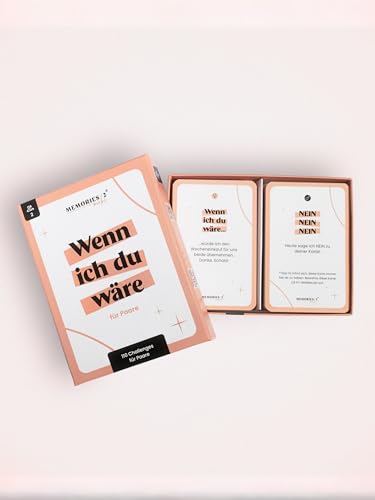 memories2make® “Wenn ich du wäre..” - Das Kartenspiel nach dem Motto “was Sich liebt, das neckt Sich”. Geschenk für die Beziehung zum Jahrestag, Geburtstag, Weihnachten