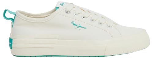 Pepe Jeans Damen Allen Band W Sneaker, Weiß (Weiß), 7