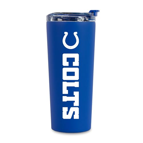 Rico Industries NFL Football Indianapolis Colts Edelstahlbecher mit Deckel und doppelfunktionalem Deckel, 680 ml, Königsblau