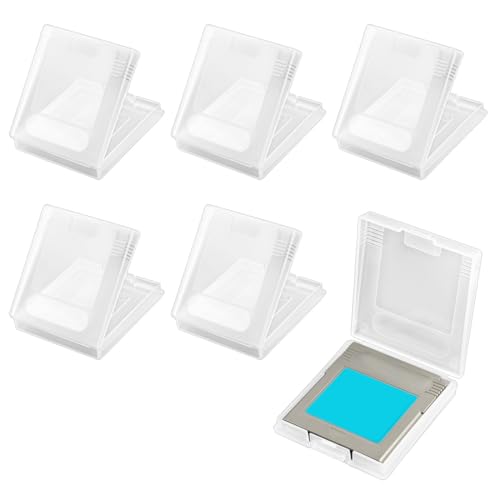 OUDQFCJ Hüllen Für Gameboy,6 Stück Klarsichthüllen-Schutzhüllen,Transparente Schutzbox KompatibelSchutz Spiel Patrone Hülle Staub Schutzhülle,Game Cartridge Schutzhülle für Gameboy Color