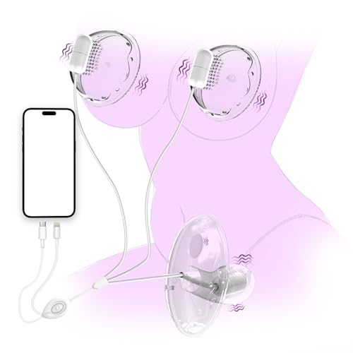 2 IN 1 Elektrische Bruststimulatoren und G-Punkt Vibrator mit 12 modus Sexspielzeug für Frauen Solo, Nippelsauger Nippel Pumpen Klitoris Sauger Massager Zunge Lecken, G-Punkt Vibrator Stimulator