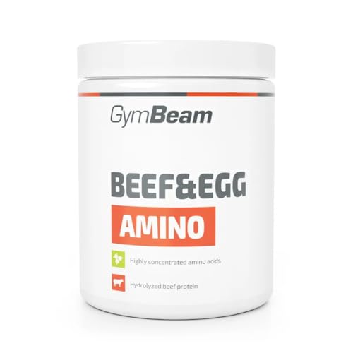 GymBeam Rind- & Ei-Aminosäuren-Komplex - 20 essenzielle und nicht-essentielle Aminosäuren, Rinderprotein-Hydrolysat, ideal für Kraft- und Ausdauersportler, Ergänzung nach dem Training, 500 tabs