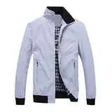 Sommerjacke Herren: Einfarbig Leichte Jacke,Winddichte Übergangsjacke,Zip Up Herrenjacke Mit Reißverschlussttasche,Leichte Männer Freizeitjacke,Lässige Windbreaker,Einfach Windjacke Blouson Jacke