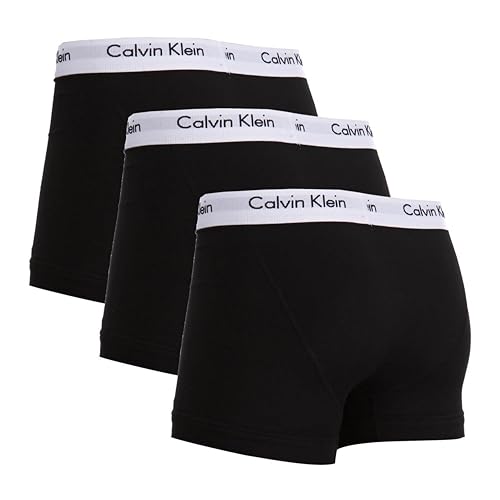 Calvin Klein Herren Boxershorts Low Rise TRUNK, 3er Pack U2664G, Ohne Eingriff, Mehrfarbig ( Schwarz (001 Black) ) - Large