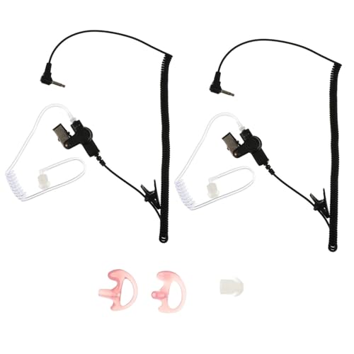 MERRYHAPY 1 Set Air Tube Kabelvermützte Kopfhörer Anti-Strahlung Headset EIN Ohr 3,5 Mm Ohrhörer