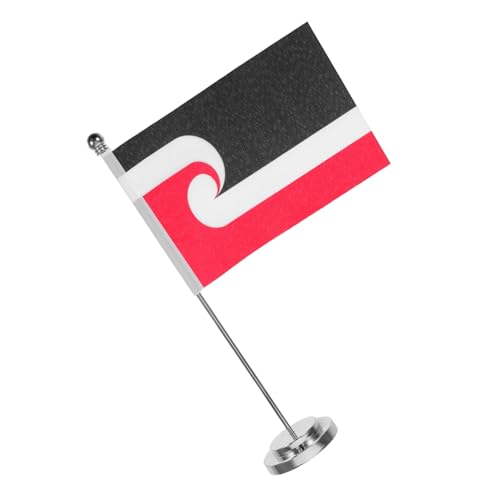 NUOBESTY Maori National Flag Tischflagge Kleine Nationalflagge Neuseeland-flaggen Schreibtischdekoration Flagge Desktop-flag Mini-landesflagge Minifahnen Auf Stöcken Tischfahnen Polyester