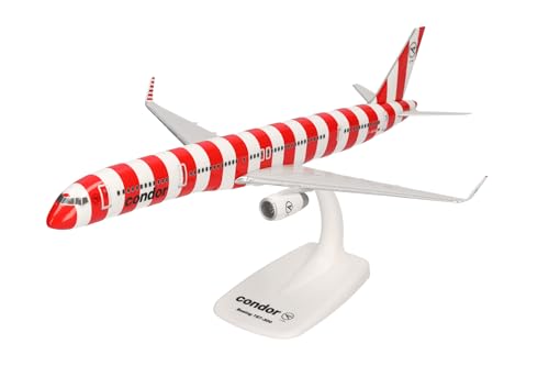 Herpa Snap-Fit Modellflugzeug Condor Boeing 757-300 "Passion Miniatur im Maßstab 1:200, Sammlerstück, Modell mit Standfuß, Kunststoff