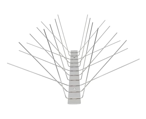 Mosali Edelstahl Taubenspikes – 6-Reihiger, Hochwirksamer Vogelschutz für Balkon, Dach und Fensterbank – Wetterfest & Rostfrei – Größen 2m, 3m (3 Meter (12x25cm))