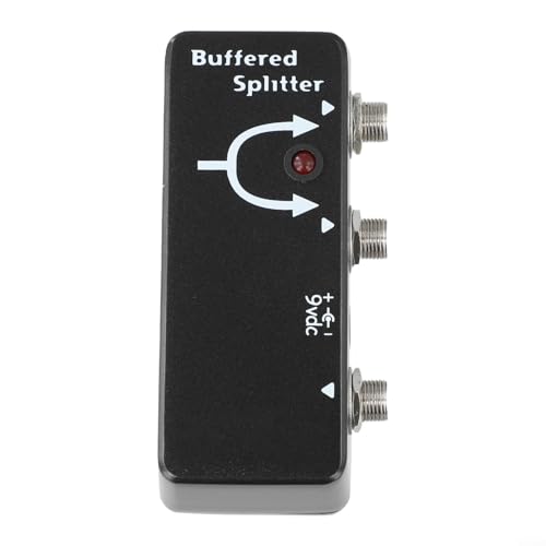 Guitar Effects Buffer Splitter Pedal für E-Bass Musikinstrumente Dual Channel Output Metall Schwarz