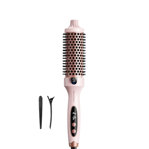 Wavytalk Thermal Brush, Blowout Boost, Ionische Thermobürste Lockenbürste, Macht Haar Glatt und Glänzend, 5 Temperaturstufen, Haar schonend, 38mm Fass, Doppelspannung, Eurostecker, Sakura Rosa