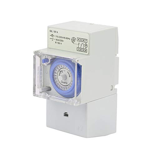 110 Bis 230 V SUL181H 24 Stunden Analoger Mechanischer Timer, Manueller/automatischer Controller, Zeitschalter für DIN-Führungsschiene, Energiesparend