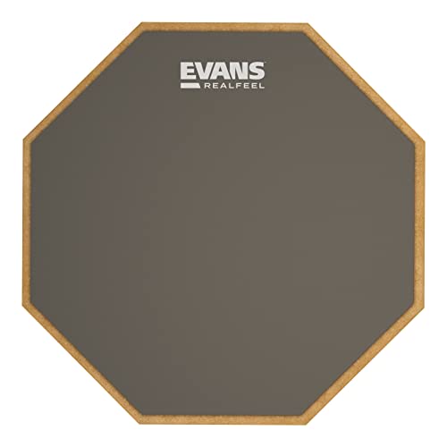 Evans RealFeel - Drum Practice Pad - Drum Pad - Drummer Practice Pad - Gummi, einseitig, ständermontierbar, 7 Zoll