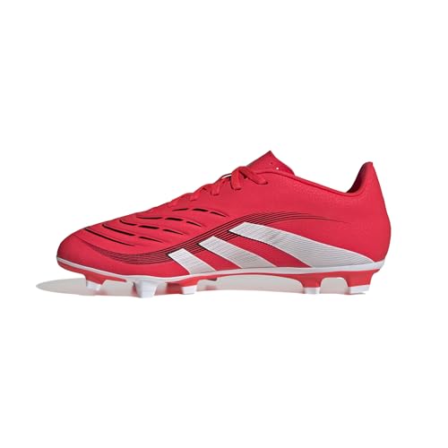 adidas Unisex Predator Club Firm Multi Ground Football Boots Fußballschuhe, Lucid Red/Cloud White/Core Black, 47 1/3 EU