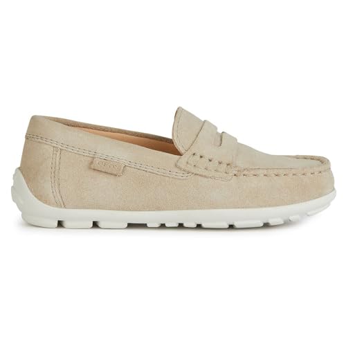 Geox J NEW FAST Boy A Moccasin, LT BEIGE, 29 EU