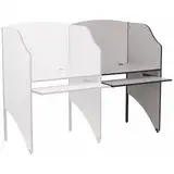 Flash Furniture Add-On Study Carrel, Holzwerkstoff, Nebula Grey, 1 Stück