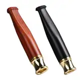 MOLZINY 2pcs Holz Zigarettenhalter Zigarettenspitze Herren Zigarettenfilter Handgefertigter Zigarettenhalter Filter Zigaretten Leicht Zu Reinigen,Für Feine,Mittlere Und Grobe Abmessungen Zigaretten