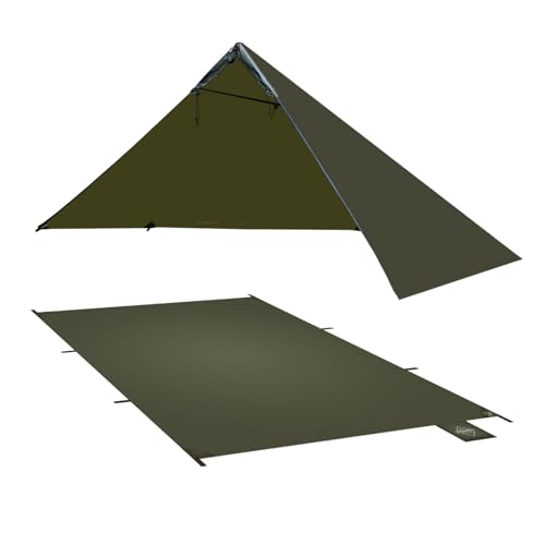 Onewind Ultraleichter Unterstand und Fußabdruck, Leichter Poncho-Unterstand mit 4000 mm wasserdichtem Zeltfußabdruck