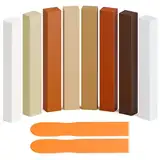 10 Stück Hartwachs Reparaturset, Große speicherkapazität Laminat reparaturset mit Hoher Härte, zum Entfernen von Kratzern und Löchern in Holz, Vinyl, Parkett, Fliesen, Möbeln, Arbeitsplatte