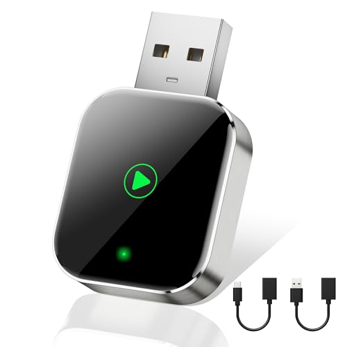 Mini CarPlay Wireless Adapter für iPhone - Converts Wired to Wireless CarPlay Adapter, CarPlay Stick für Apple Wired CarPlay Cars & für iPhone iOS 10+, USB & Type-C, Plug & Play