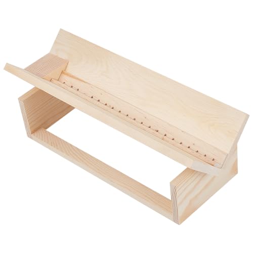 BENECREAT 3 Set Holz-Buchbinde-Stanzwiege Mit Piercing-Anleitung, Buchbindewerkzeug Handkonto-Bindeset Zum Stanzen von Buchliebhabern, Papayawhip, 6.5x25x6.2 cm