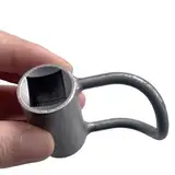 Oceanlend Ergonomischer Eckventilschlüssel mit gebogener Stange für Sanitärwartung, kompatibel mit 4-Punkt- und 6-Punkt-Ventilen (A)