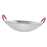 LIFKOME Suppentopf Edelstahl Kochtopf Großer Wok Mit Griffen Für Zuhause Restaurant Grillen Hot Pot Japanische Küche Meerfrüchte