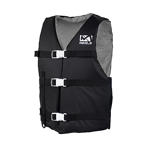 Mesle Schwimmweste Erwachsene Promo, Universal 50N Schwimmhilfe für Herren & Damen, Auftriebsweste für Sup, Kanu, Wakeboard, Wasserski, Prallschutzweste, Paddelweste für Boot