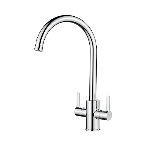 Ibergrif - Küchenarmatur, Spültischbatterie, 360°Schwenkbar Wasserhahn mit 2 Strahlarten