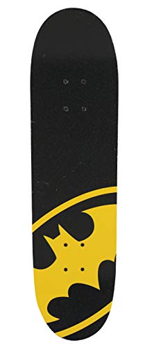 Batman Deluxe Kinder-Skateboard für Anfänger, offiziell lizenzierte Grafiken, langlebig, 7-lagiges Deck, Glatte PVC-Räder bieten verbesserte Stabilität, Balance und Koordinationsentwicklung, ab 5