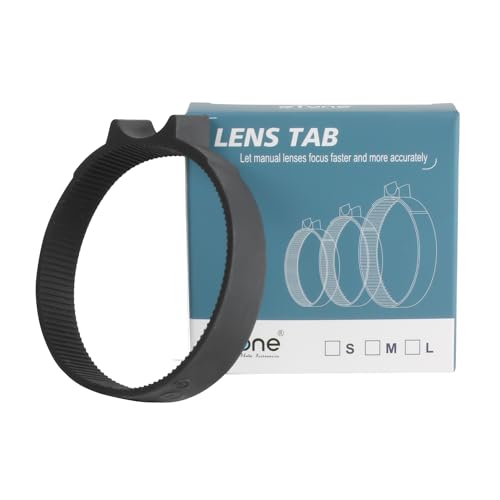 eTone Fokusring Fokus Zahnrad Ring Follow Focus Ring Objektivfokus Gummiringe 360 Grad Drehbar für Digitalkamera Objektive (schwarz, 44mm-57mm)