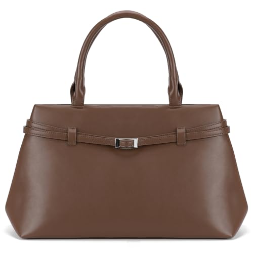 HICARRY Handtasche Groß Kunstleder Tote Bag Damen Shopper Tasche Elegante Herbst Tragetasche Frauen Henkeltaschen Vintage für Pendeln Arbeiten Reisen