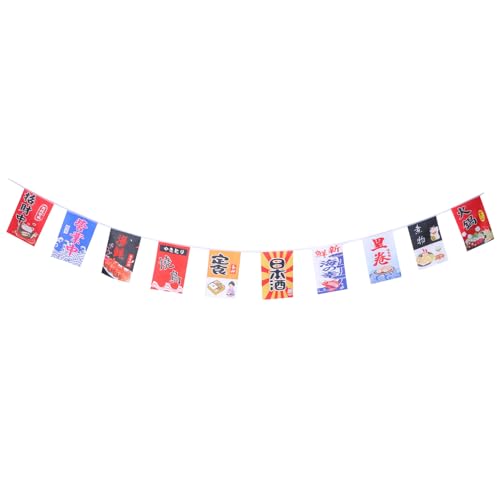 Housoutil Japanische Style Bunting Fahnen Fahnen Banner Sushi Zeichen Hängen Izakaya Stil Flag Girlande Foto Stütze Für Home Sushi Bar Restaurant Dekoration Sortierte Farbe