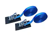 2 x Spanngurt Druckratsche 25m, Bandbreite 25mm blau Poolgurt, Poolumreifung, Herbst-/Wintersicherung