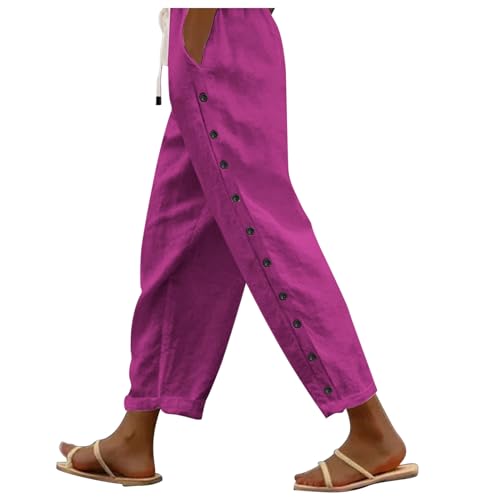 BMKKTOP Sportleggings Damen lang Jogginghose weites Bein weiß Leichte Sommerhose Hosenrock schwarz Leinenhose 7/8 beige joggpants Blumen Hose Sommer Sommerhosen leicht und luftig extra Arbeitshose