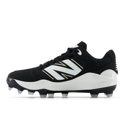 New Balance Herren Fresh Foam 3000 V7 Molded Baseballschuh, Schwarz/Weiß, 44.5 EU