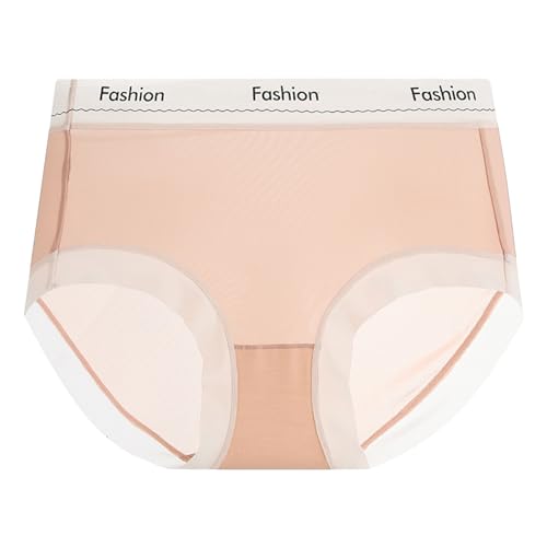 Sexy Unterwäsche Für Damen Für Eisseide mit mittelhoher Taille hüfthebendem, transparentem, weichem Höschen Braut Unterwäsche Hochzeit Set (L)