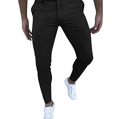 Chino Hose männer Stretch Schwarze Stoffhose Herren Straight Anzughose Herren Stretch beige Golfhose Men kurz Schwarze Cargohose männer Hose Stoffhose XXL Elegante Schwarze Hose Herren