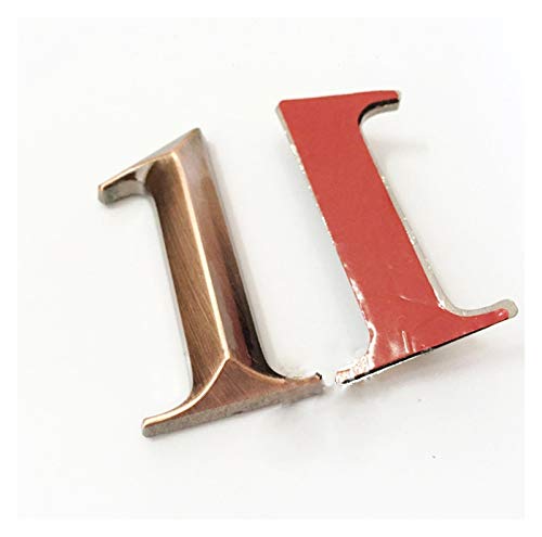 LIANYG Hausnummer Kunststoff Goldene Haus Nummer Tür Adresse 3D Digits Die Zahl Platte Plaque-Zeichen-Aufkleber mit Selbst Adhäsiv for Torraum Wasserdicht (Color : 1)