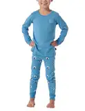 Schiesser Jungen Schlafanzug Set Pyjama Lang-100% Organic Bio Baumwolle-Größe 92 Bis 140 Pyjamaset, Hellblau_181856, 128