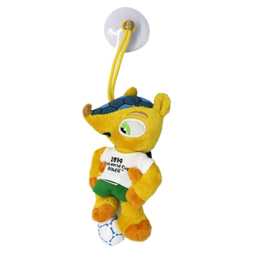 Promo-Dis Fuleco - mit Saugnapf, 13 cm, Ball unterm Fuss, Plüschmaskottchen der Fussball Weltmeisterschaft 2014 in Brasilien