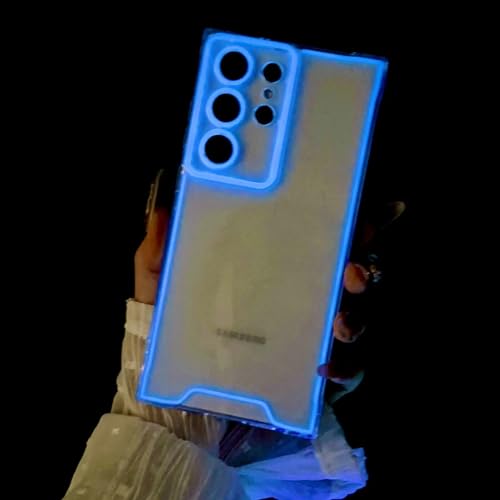 Tivenfezk Nadoli Leuchtend Hülle für Samsung Galaxy S22 Ultra,Fluoreszierend Licht im Dunkeln Weich Silikon Transparent Handyhülle Schutzhülle Klar Cover