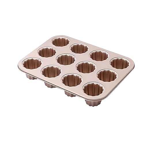 Leicht zu reinigende, antihaftbeschichtete Popover-Pfanne für 12 Muffins, Cupcakes, Kanelenform, Kuchenform