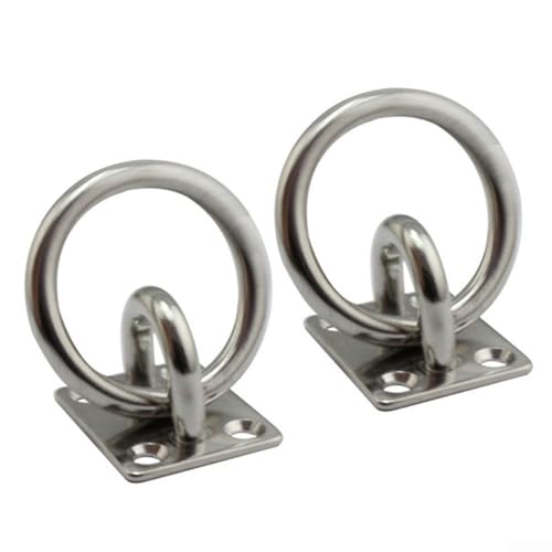 Ösenplatten aus Edelstahl für Befestigungsanker, 2 Marine-Einheiten (8 mm)