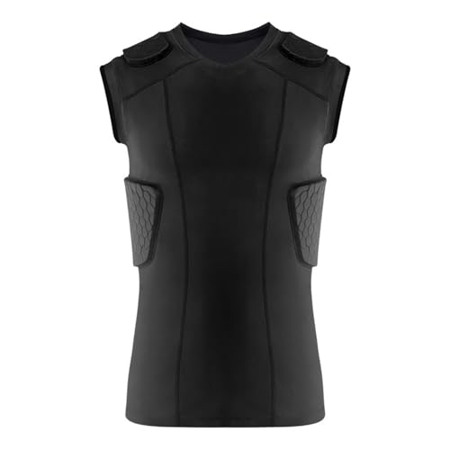 MEAKTSMI Gepolstertes Hemd Schutzausrüstung Für Baseball Fußball Rippenschutz Rückenschutz Basketball Gepolstertes Kompressionsshirt
