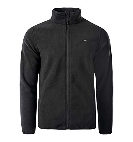 martes Mens Fleecejacke Manon, 100% Polyester, Pullover mit Reißverschluss, Warm und Gemütlich, Outdoor Fleece Jacket, Black/Black, XXL